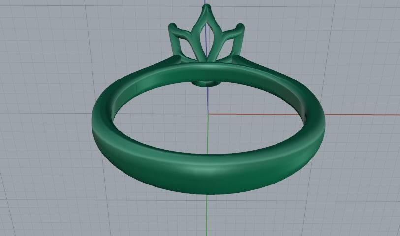 Engagement halo rings Model 3721 3D print model_4