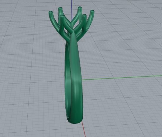 Engagement halo rings Model 3721 3D print model_5