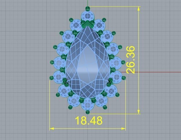 Pendant pear Model 3720 3D print model_5