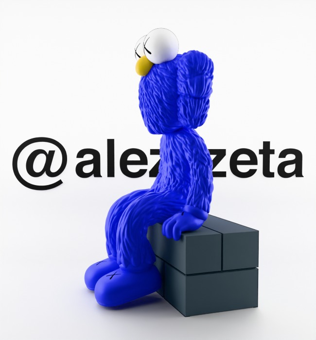 Kaws BFF Seeing Textured Low-poly 3D model_8