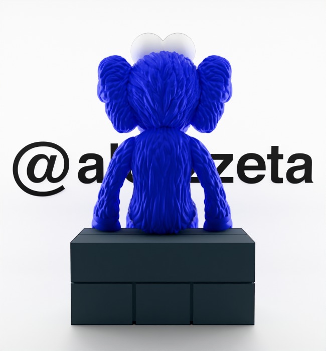 Kaws BFF Seeing Textured Low-poly 3D model_19