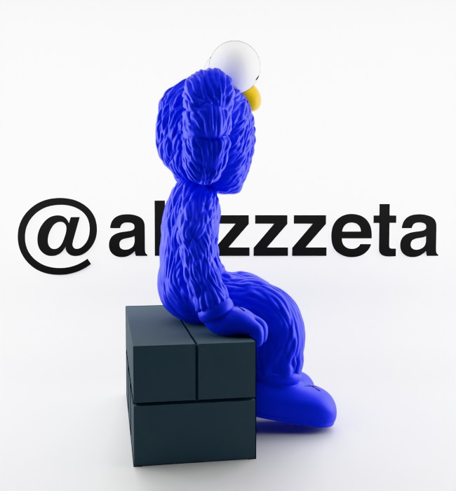 Kaws BFF Seeing Textured Low-poly 3D model_27