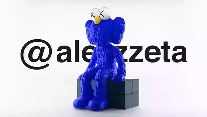 Kaws BFF Seeing Textured Low-poly 3D model