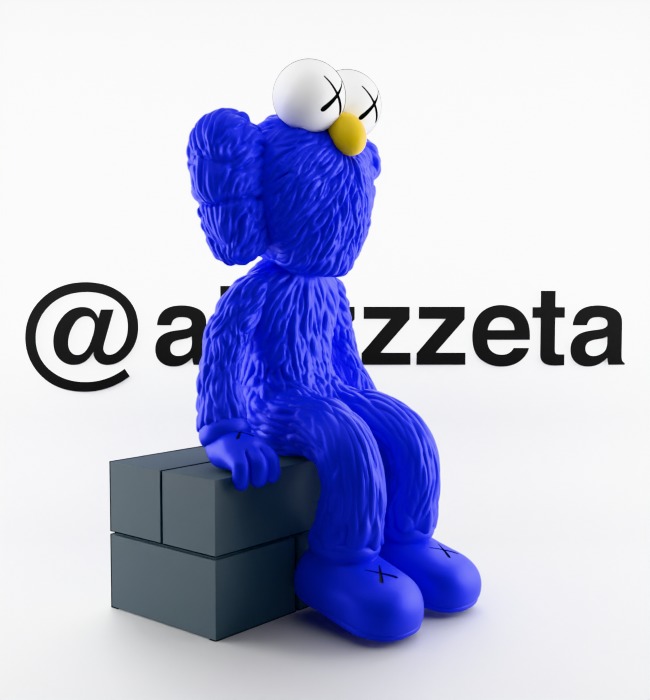 Kaws BFF Seeing Textured Low-poly 3D model_32