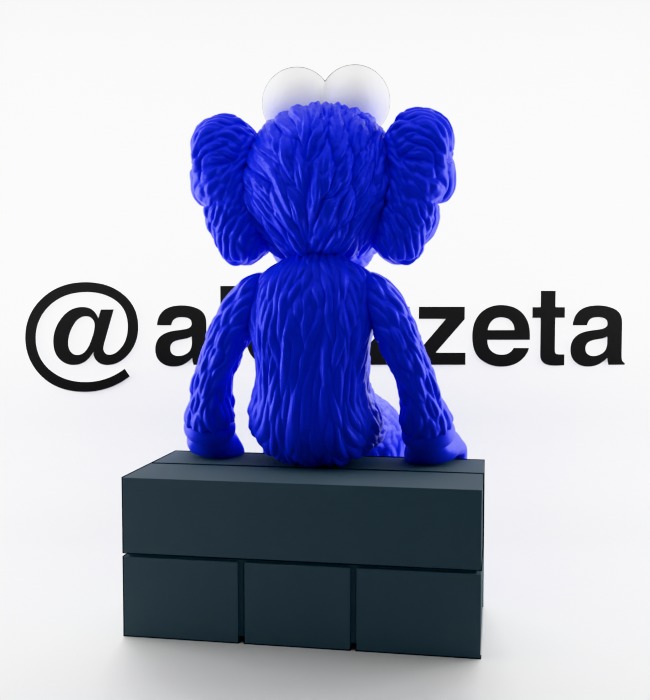 Kaws BFF Seeing Textured Low-poly 3D model_20