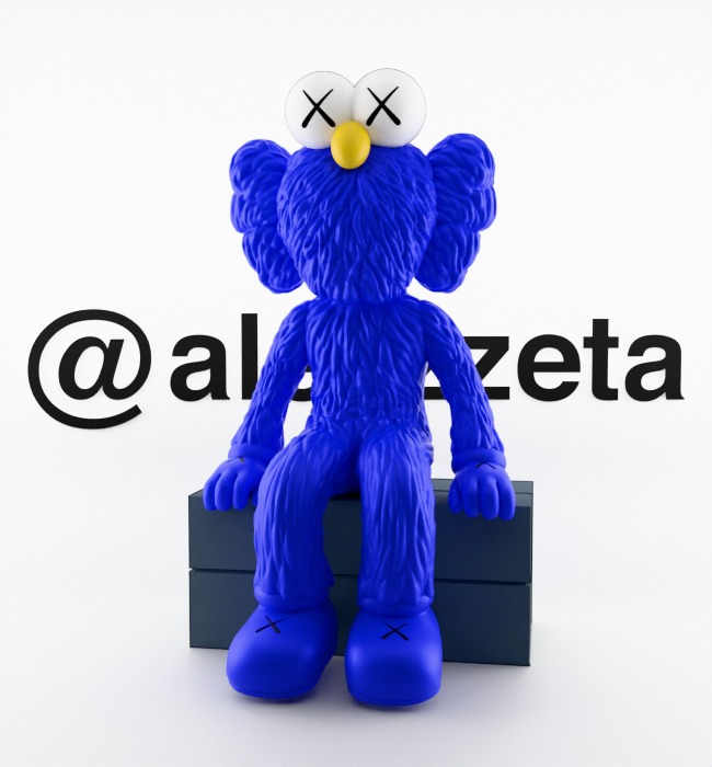 Kaws BFF Seeing Textured Low-poly 3D model_2