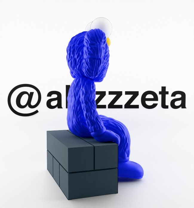 Kaws BFF Seeing Textured Low-poly 3D model_26