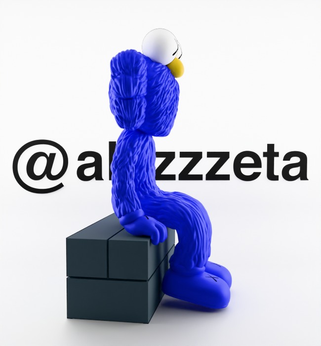 Kaws BFF Seeing Textured Low-poly 3D model_29