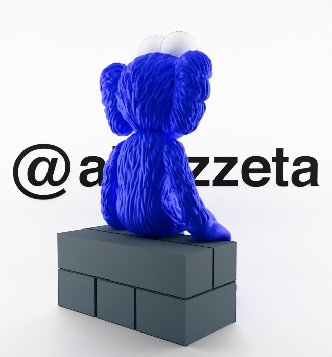 Kaws BFF Seeing Textured Low-poly 3D model_23