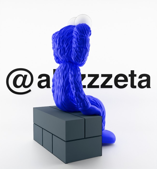 Kaws BFF Seeing Textured Low-poly 3D model_25