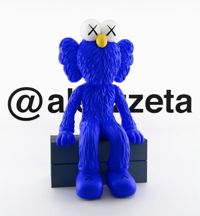 Kaws BFF Seeing Textured Low-poly 3D model_36