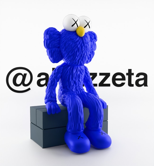 Kaws BFF Seeing Textured Low-poly 3D model_34