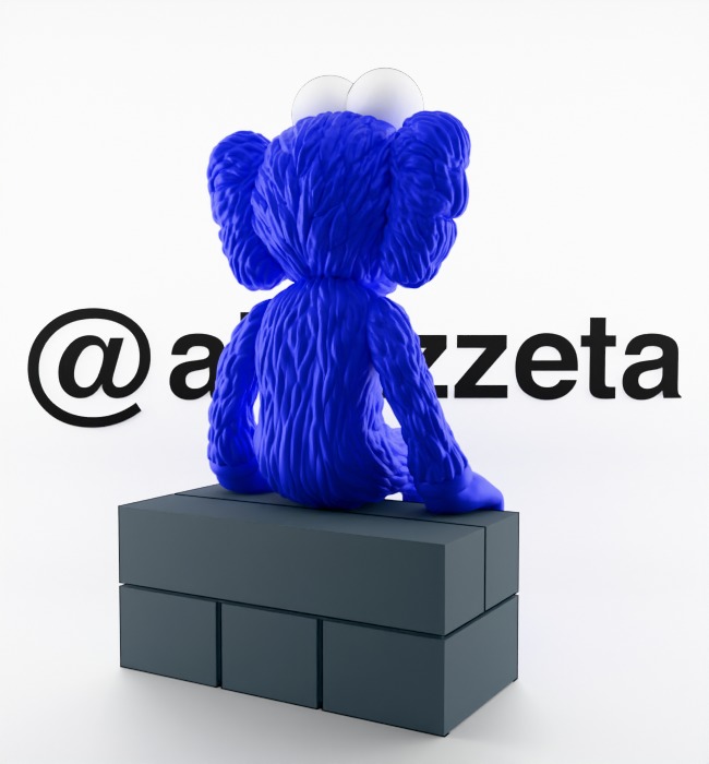 Kaws BFF Seeing Textured Low-poly 3D model_22