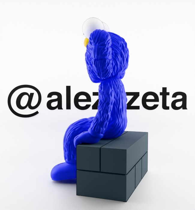 Kaws BFF Seeing Textured Low-poly 3D model_12