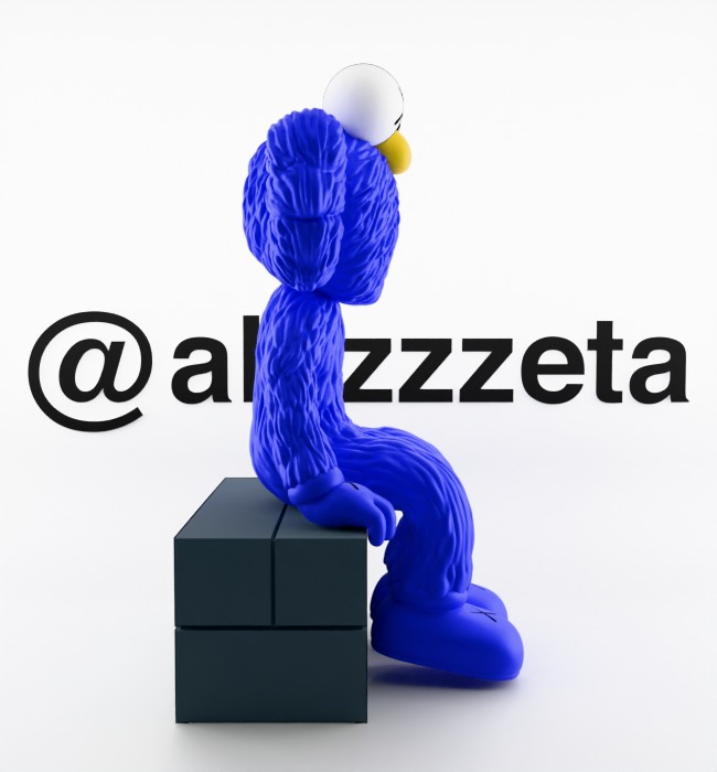 Kaws BFF Seeing Textured Low-poly 3D model_28