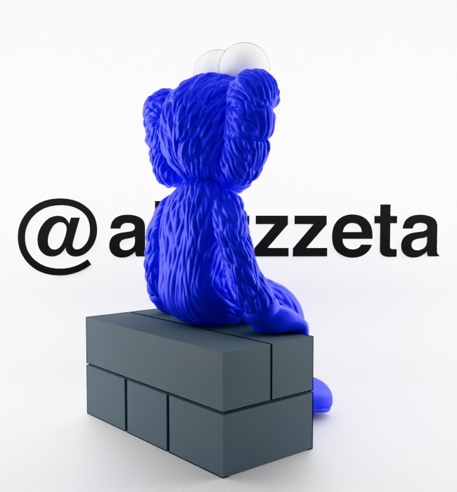 Kaws BFF Seeing Textured Low-poly 3D model_24