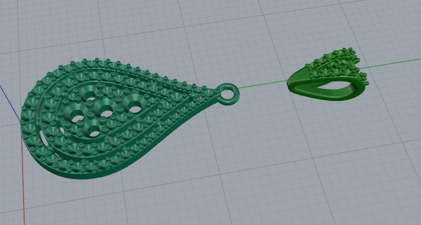 Pendant pear Model 3769 3D print model_2