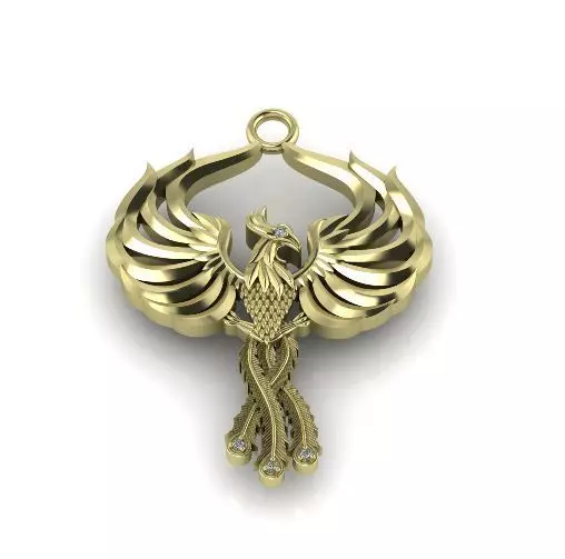 Phoenix pendant Model 3714 3D print model_0