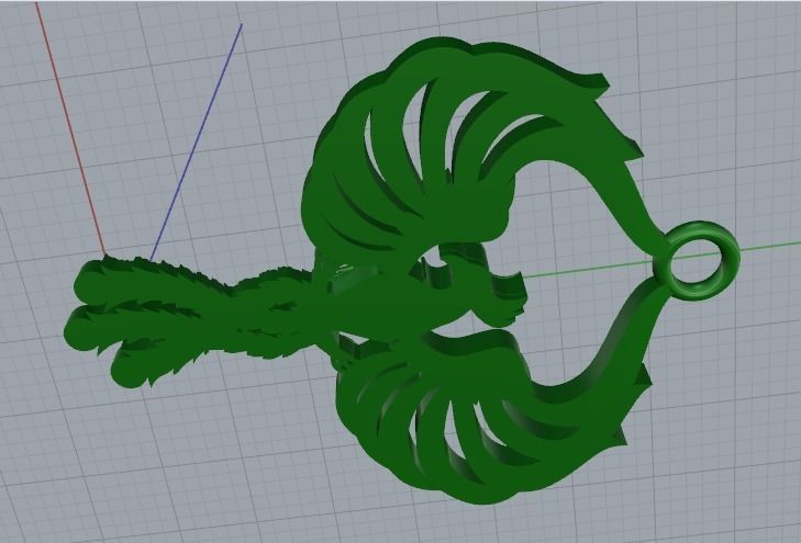 Phoenix pendant Model 3714 3D print model_5