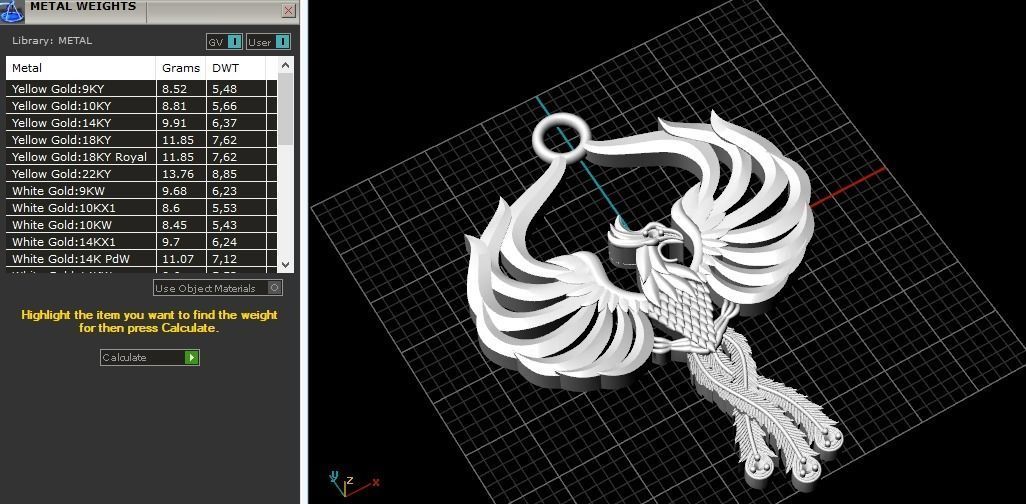 Phoenix pendant Model 3714 3D print model_7