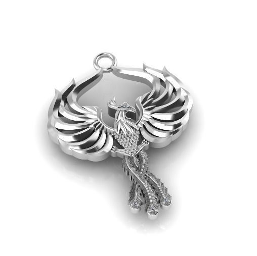 Phoenix pendant Model 3714 3D print model_1
