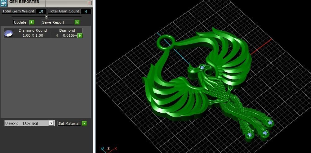 Phoenix pendant Model 3714 3D print model_8