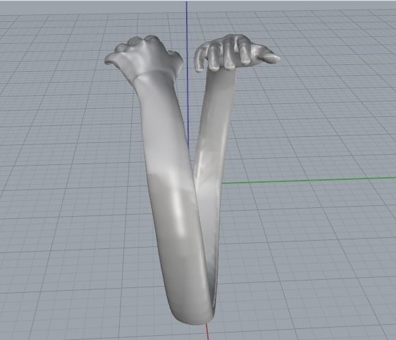 Hand ring Model 3712 3D print model_3