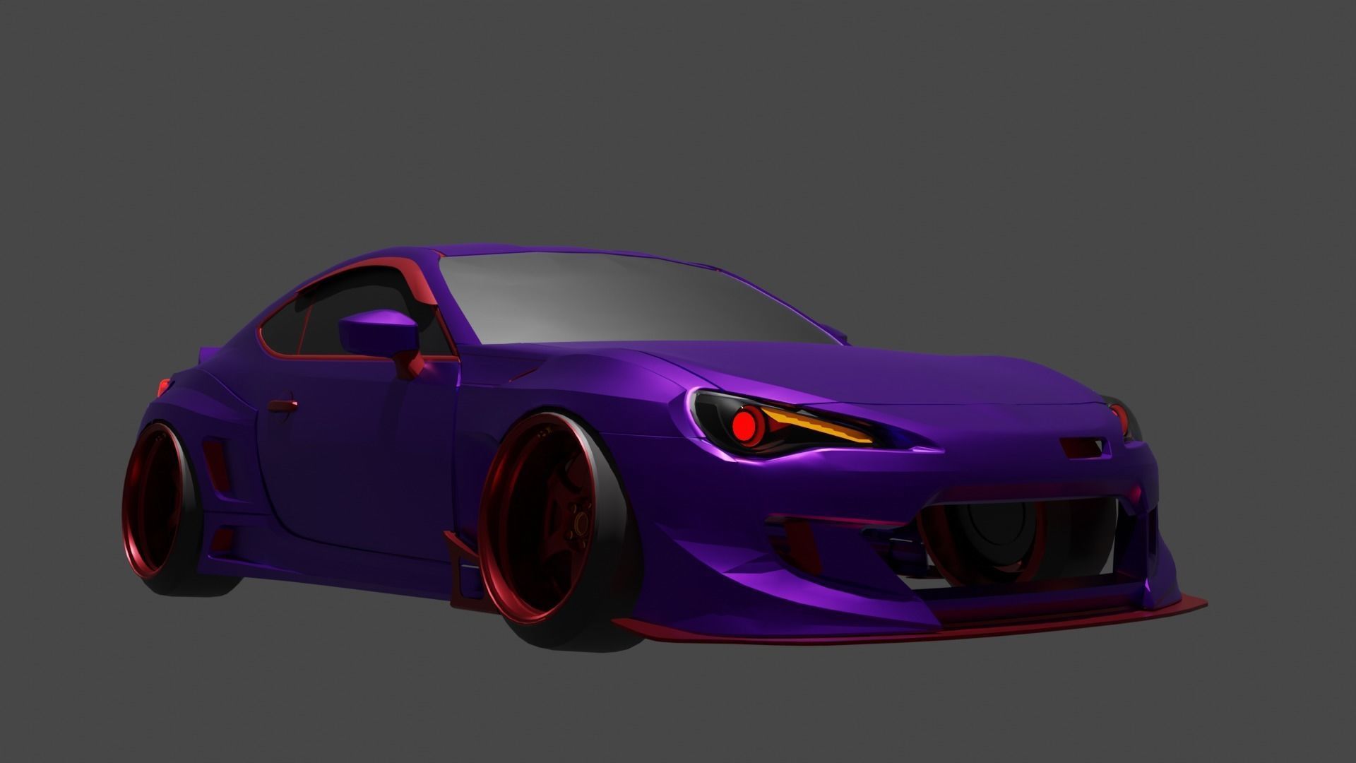 Subaru BRZ and Toyota GT86 Drift JDM Game Ready 3D print model_2