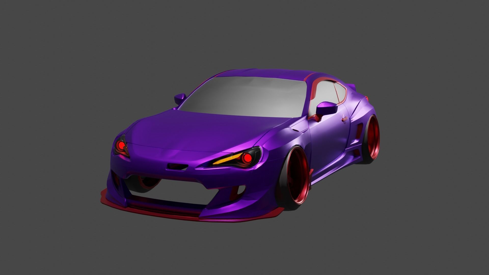 Subaru BRZ and Toyota GT86 Drift JDM Game Ready 3D print model_1