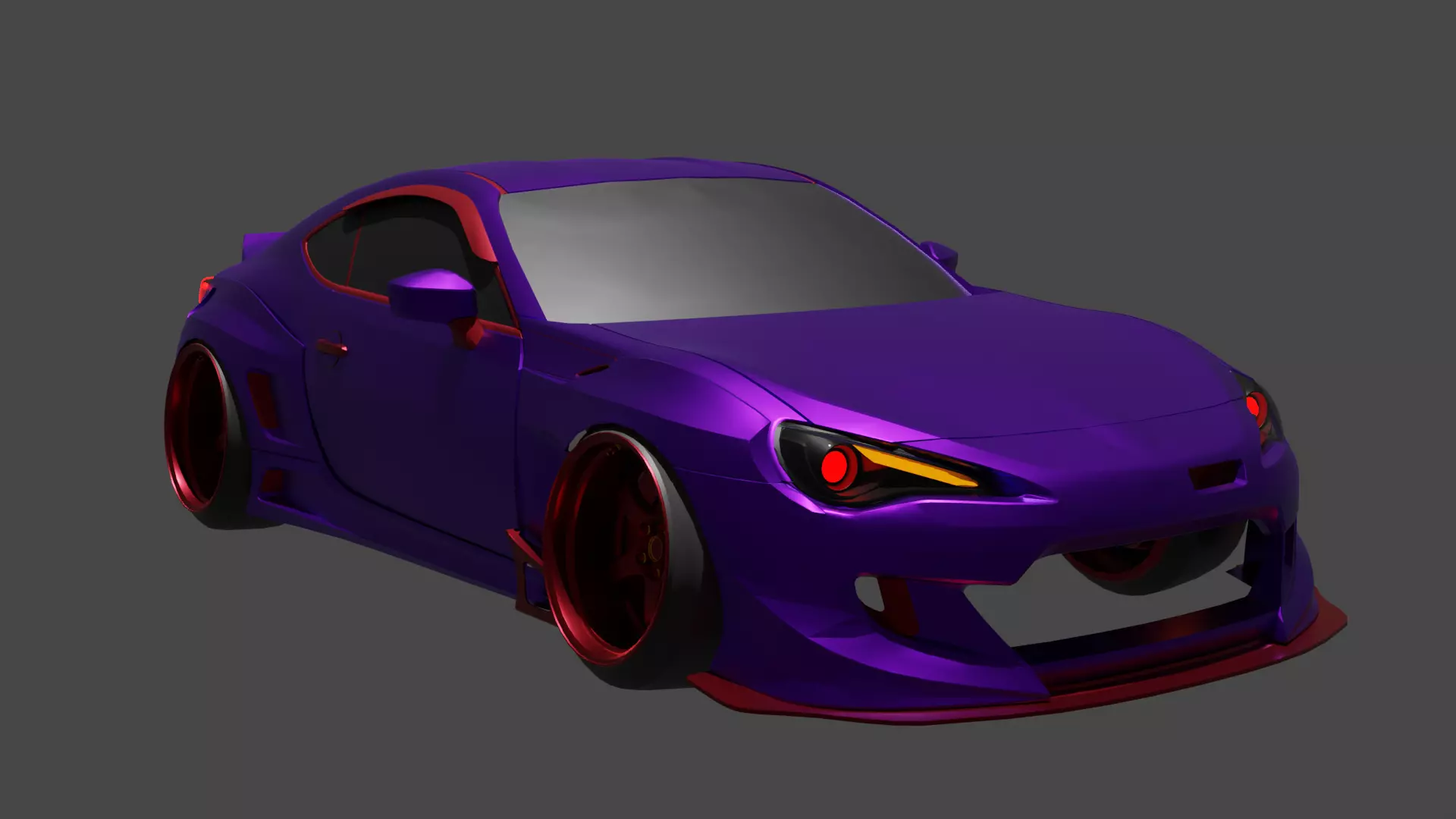 Subaru BRZ and Toyota GT86 Drift JDM Game Ready 3D print model_0