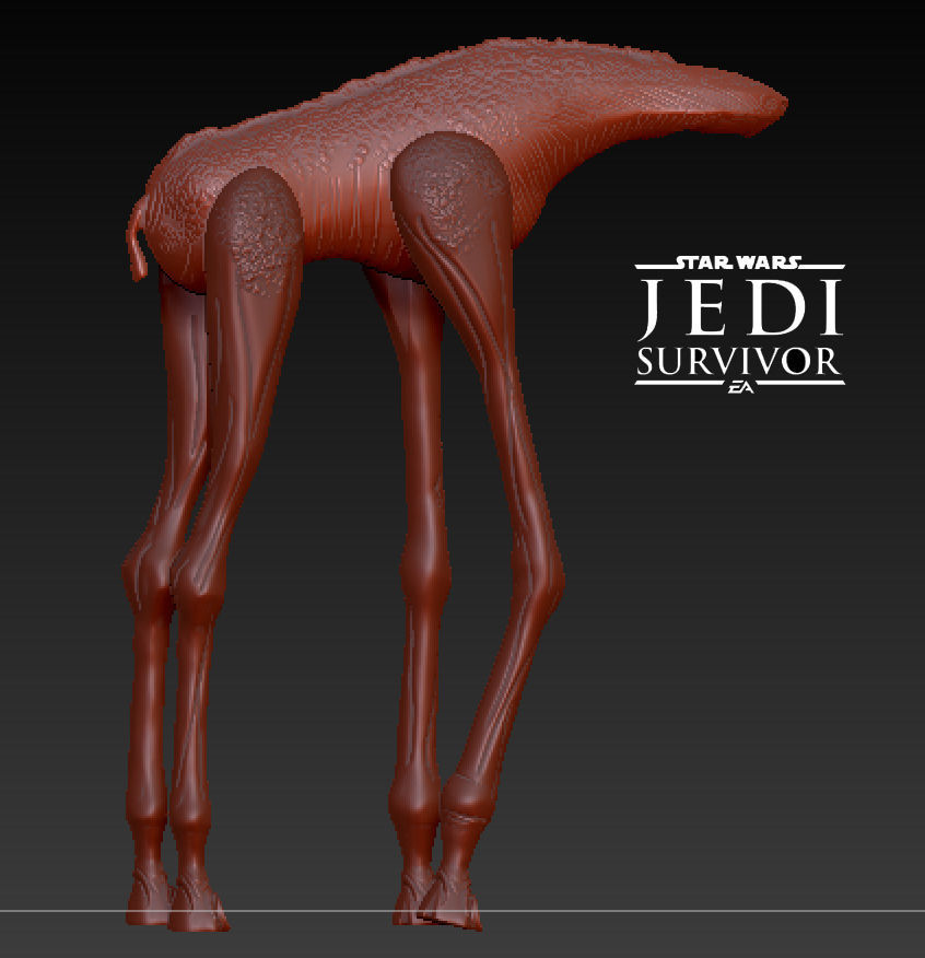 Articulated  spamel rogue one jedi survivor 3D print model_1