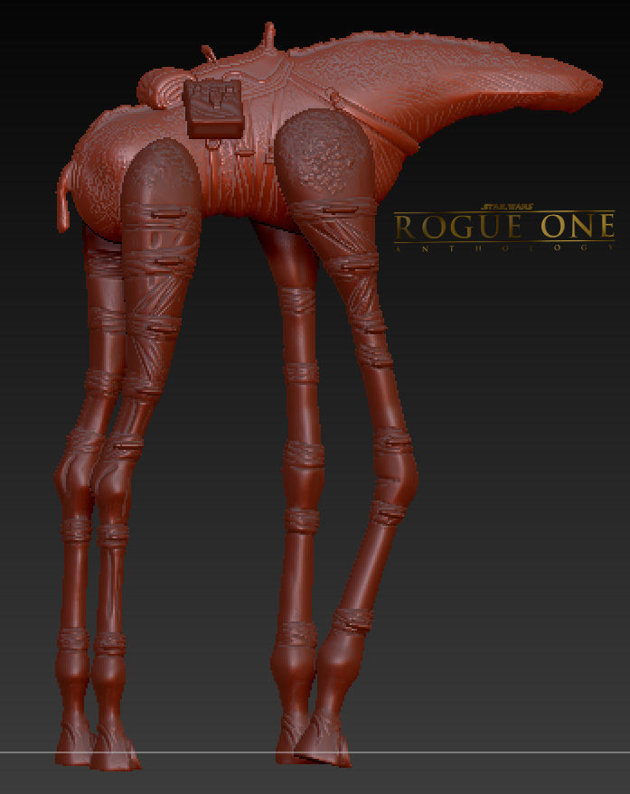 Articulated  spamel rogue one jedi survivor 3D print model_2