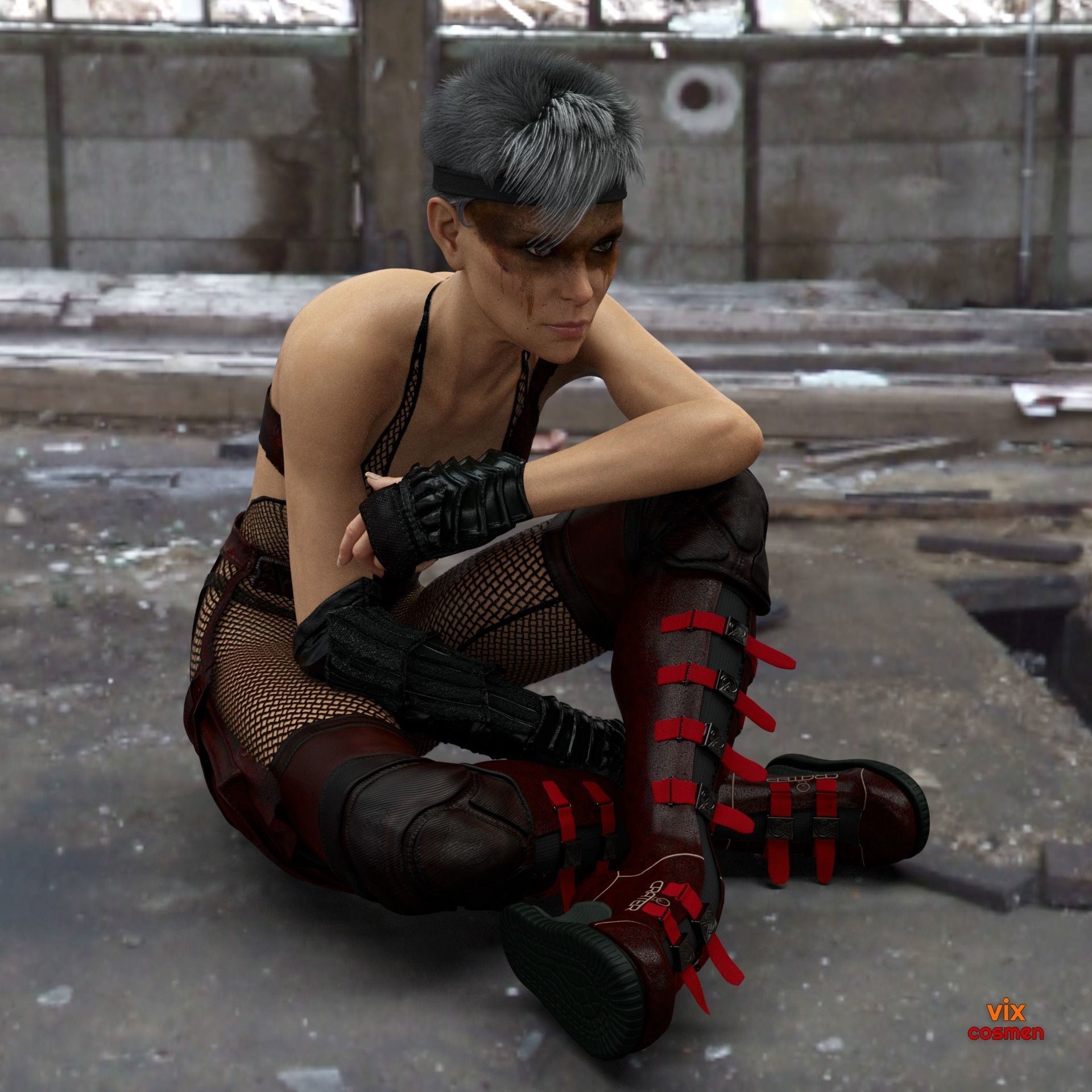 Crater Boots for Daz 3D model_8