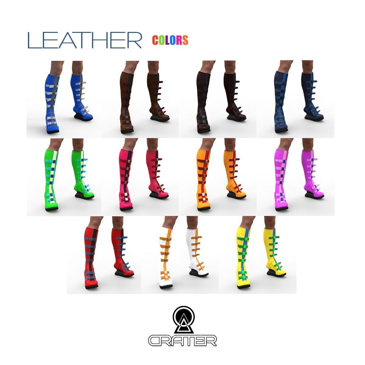 Crater Boots for Daz 3D model_1