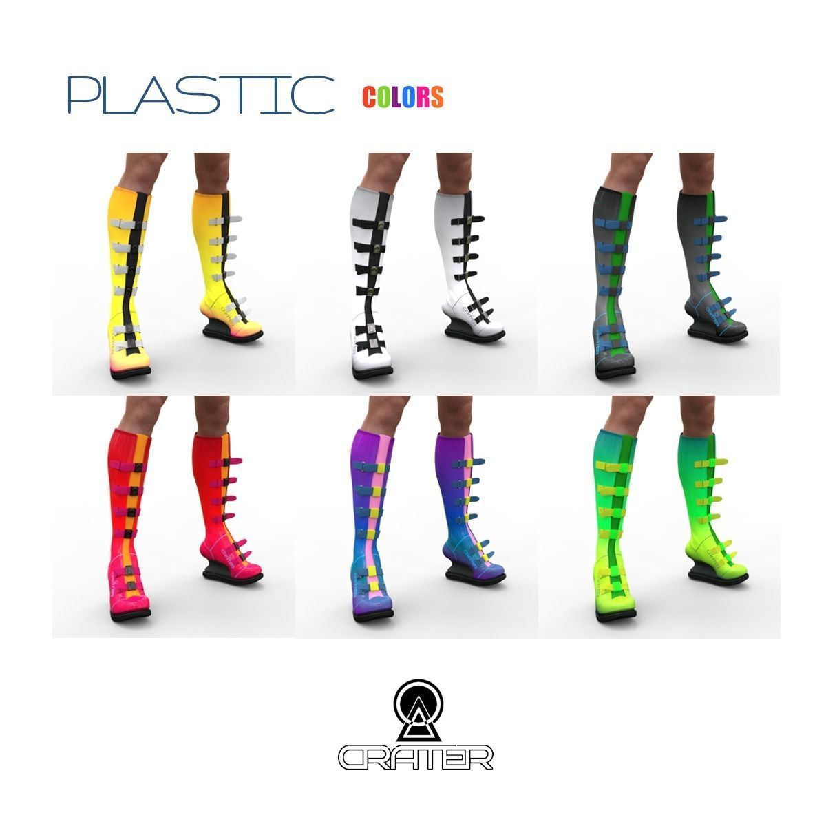 Crater Boots for Daz 3D model_2