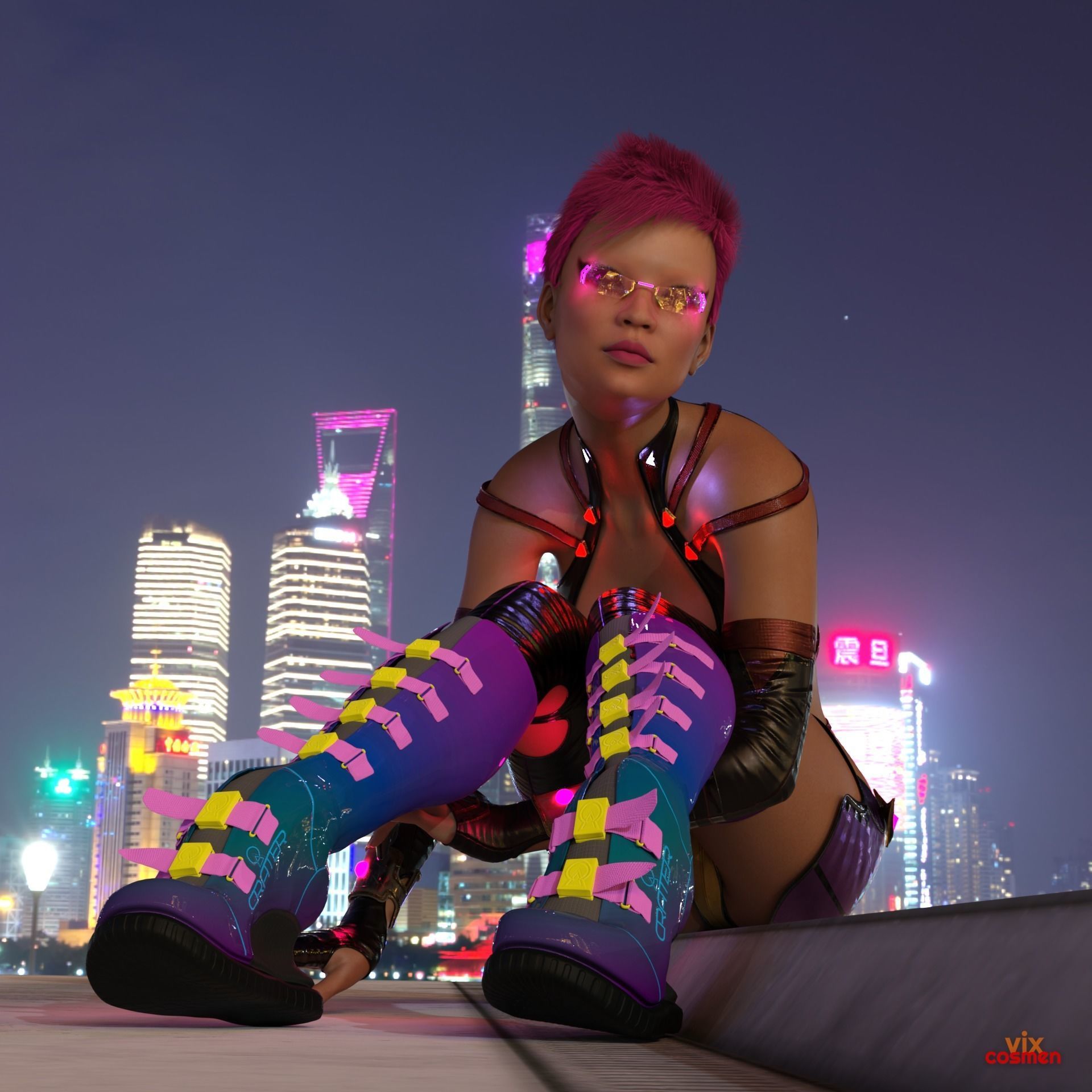 Crater Boots for Daz 3D model_5