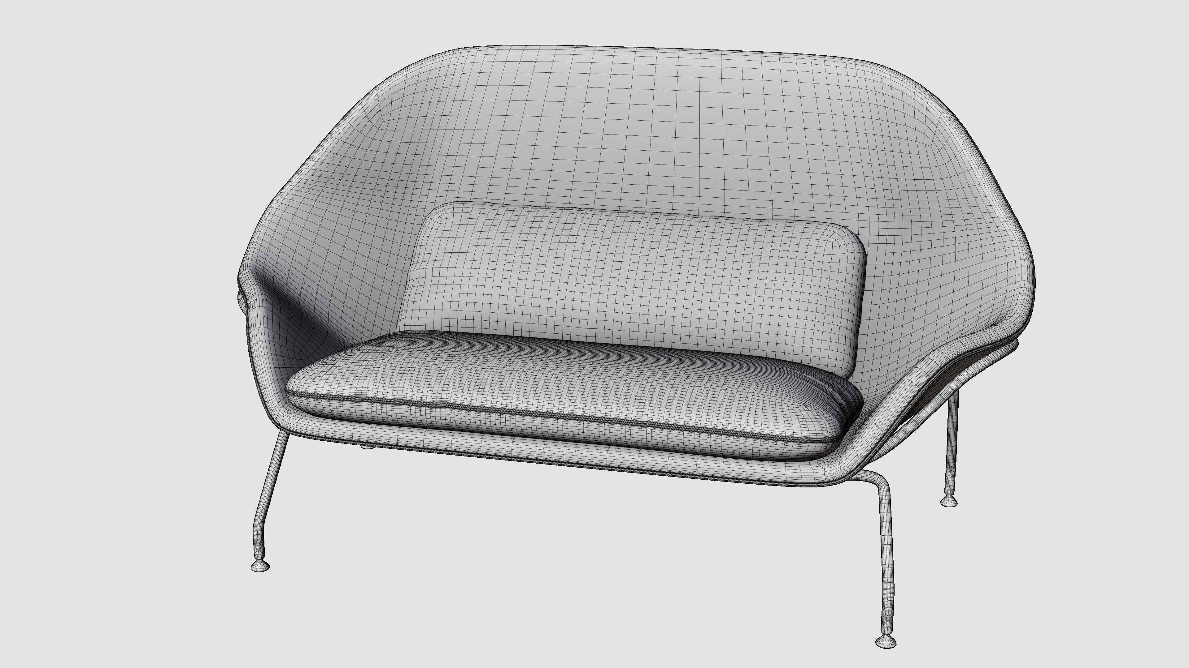 Womb Settee 3D model_5