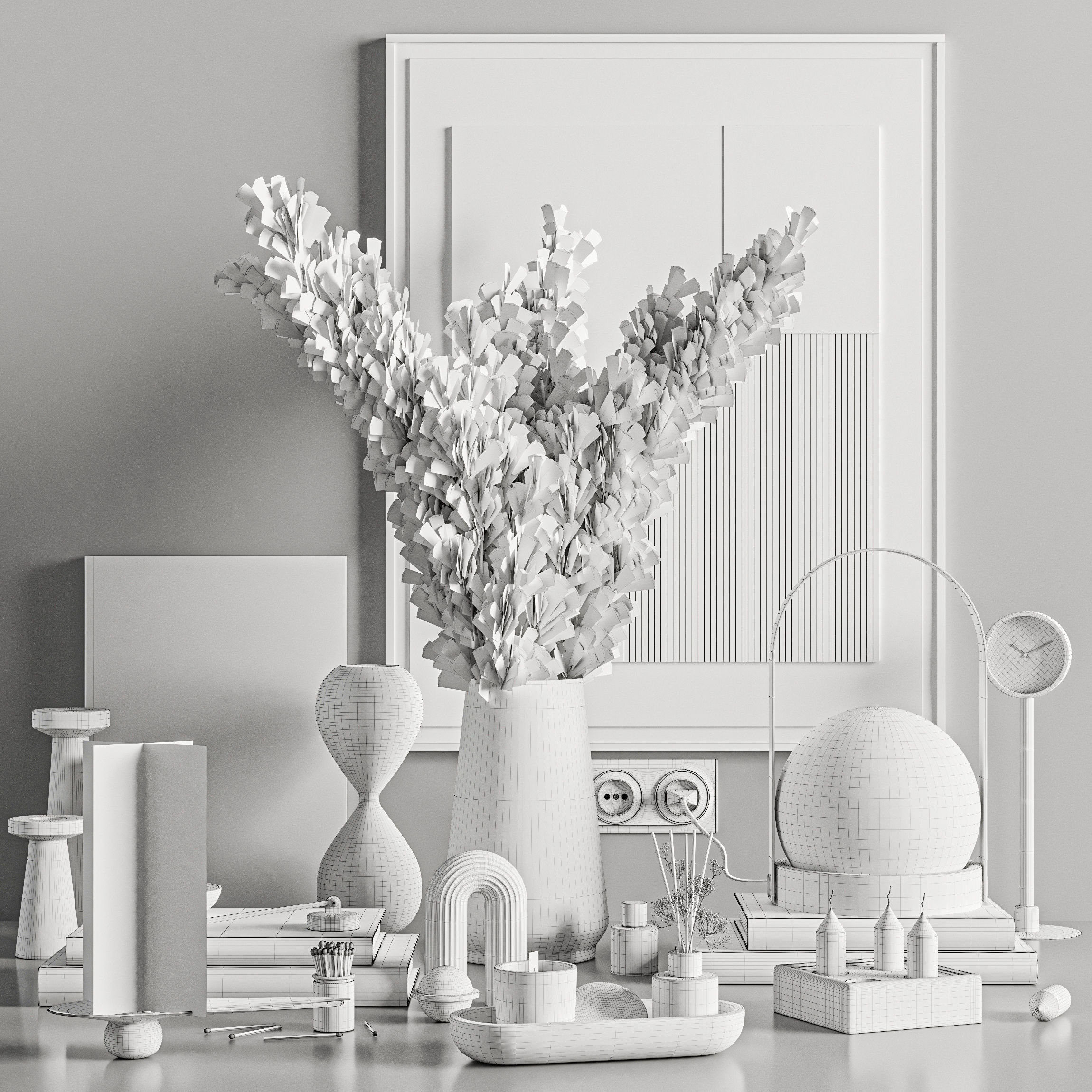 Decorative set 3D model_5