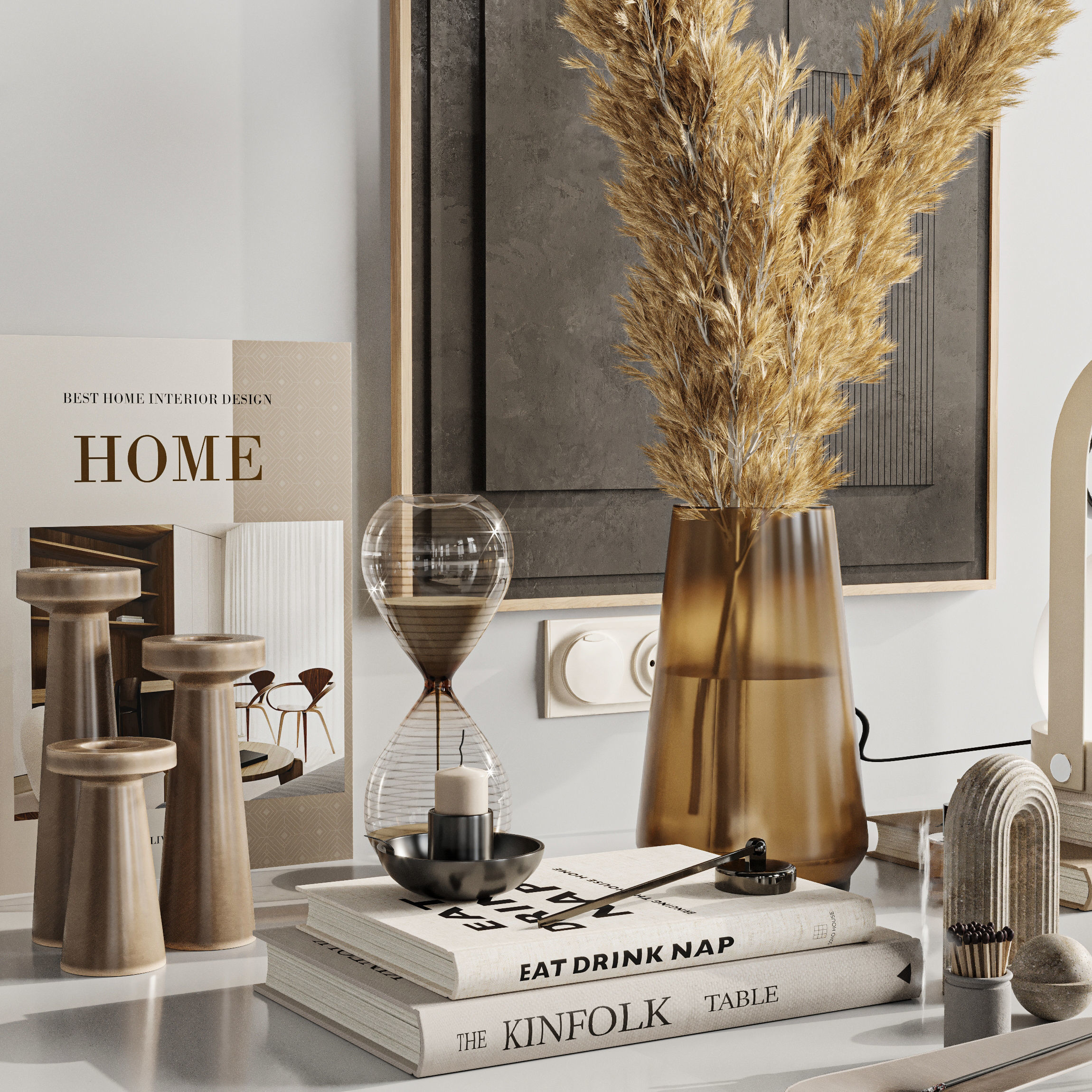 Decorative set 3D model_4