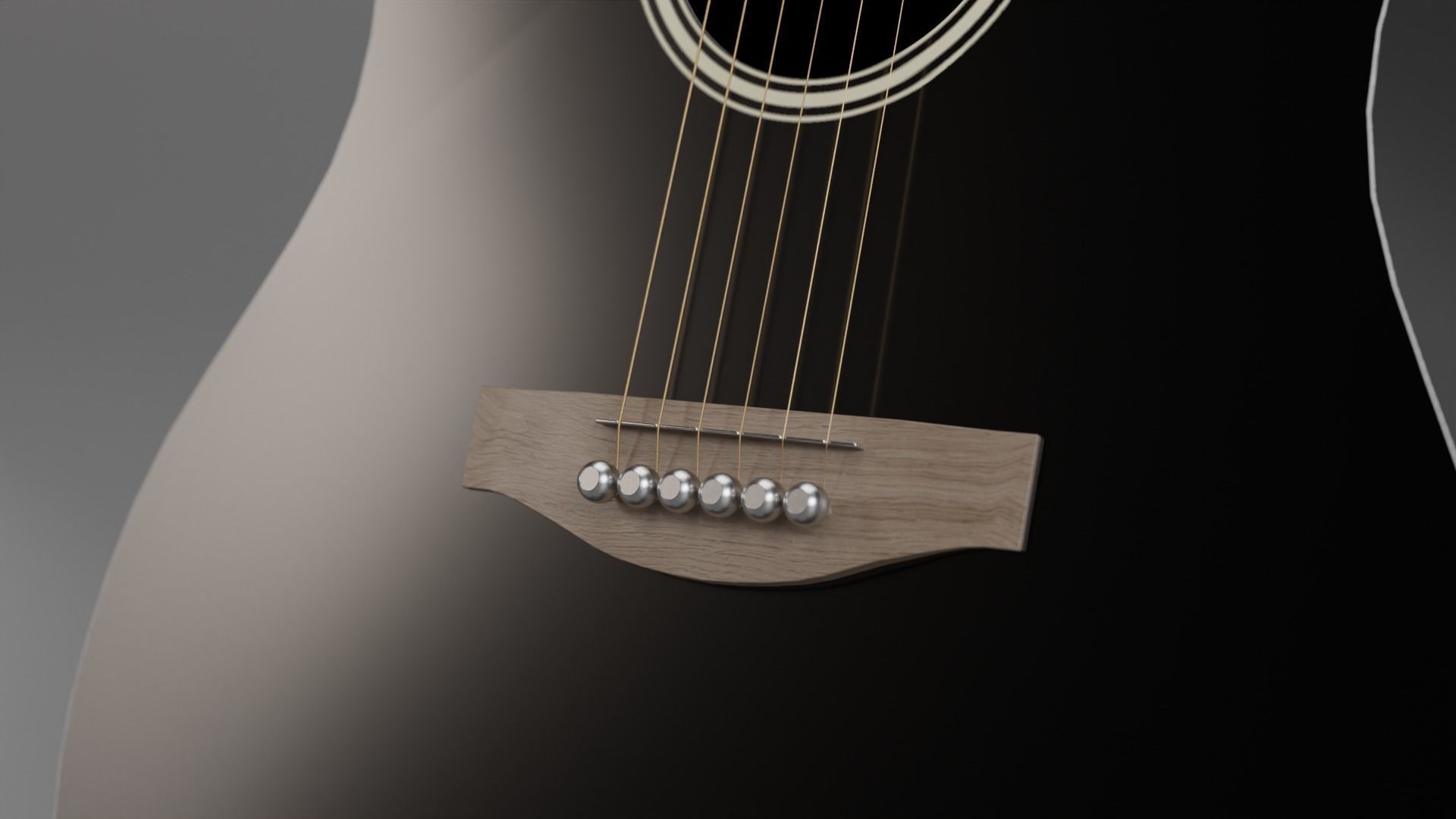 Guitar - Classic Low-poly 3D model_10