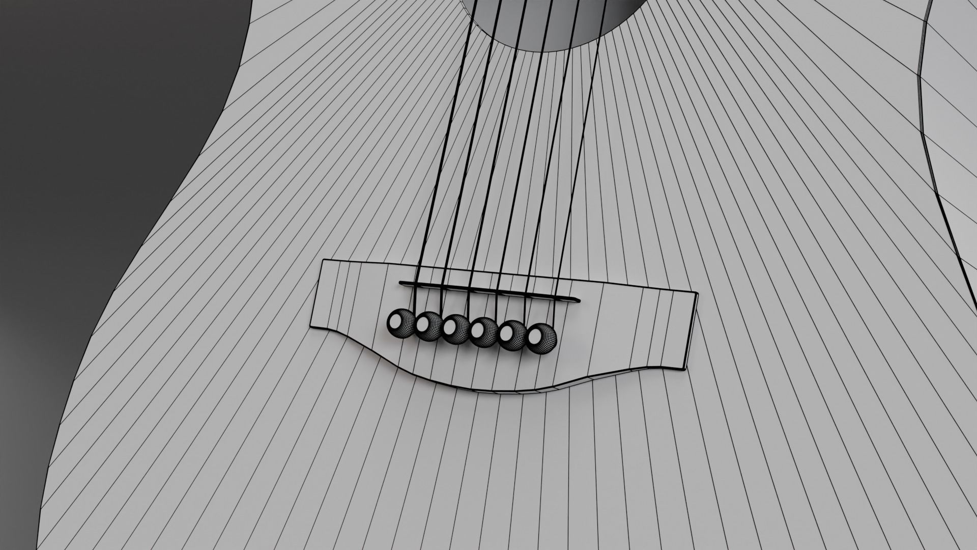Guitar - Classic Low-poly 3D model_11