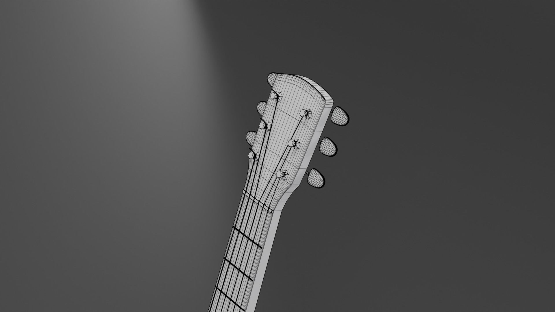 Guitar - Classic Low-poly 3D model_3