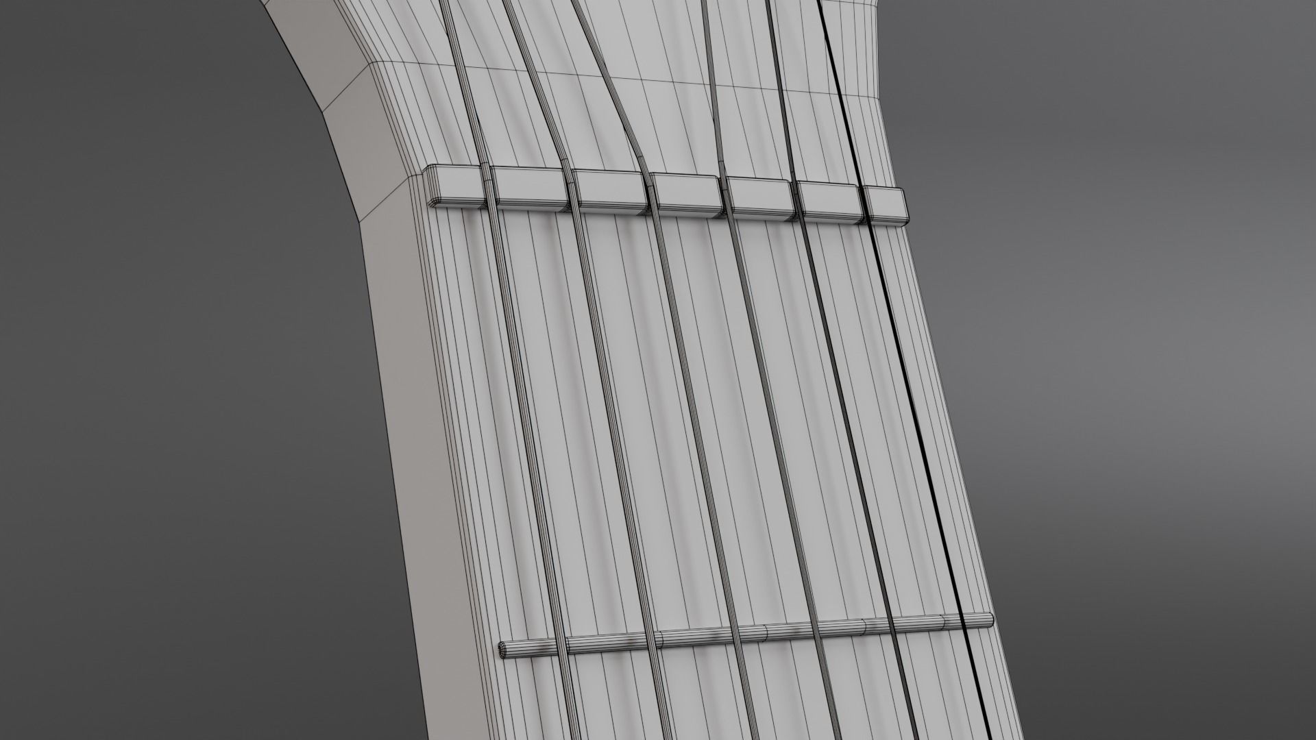 Guitar - Classic Low-poly 3D model_7