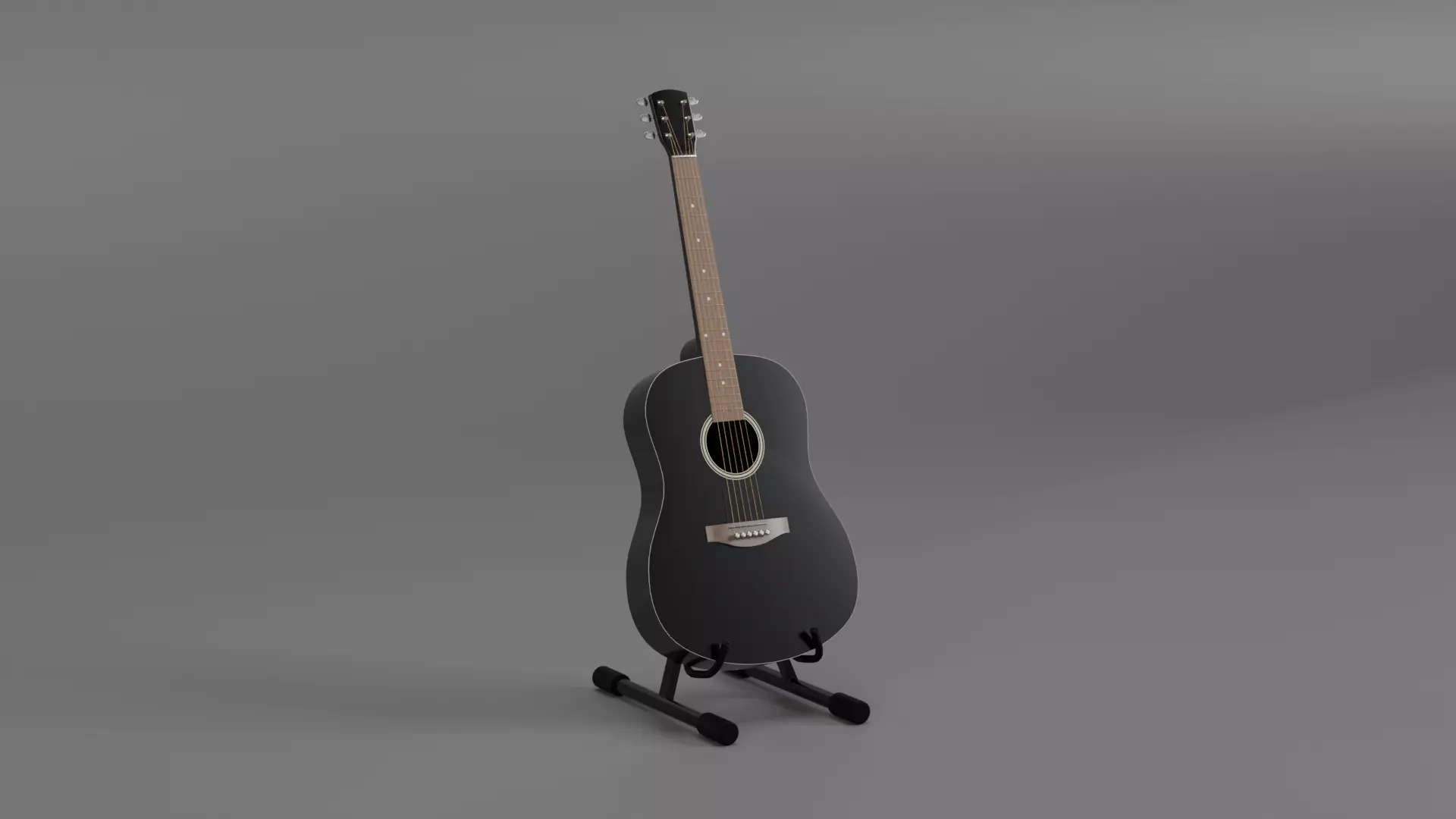 Guitar - Classic Low-poly 3D model_0