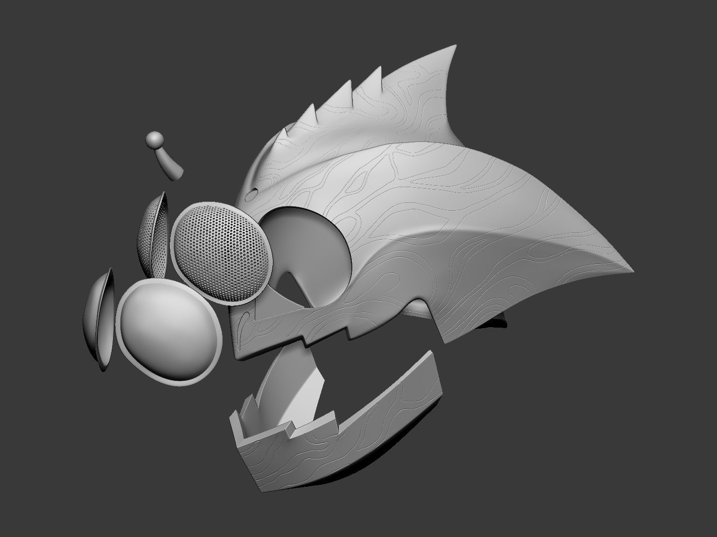 Kamen Rider Amazon Helmet 3D print model_4