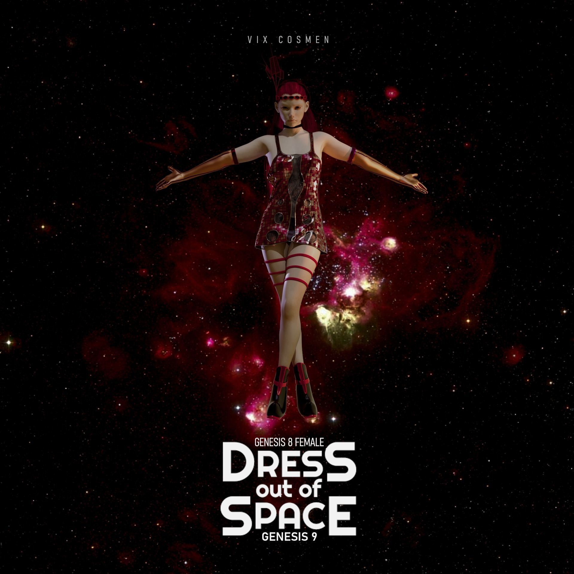 Dress Out Of Space Bundle 3D Model Collection_4