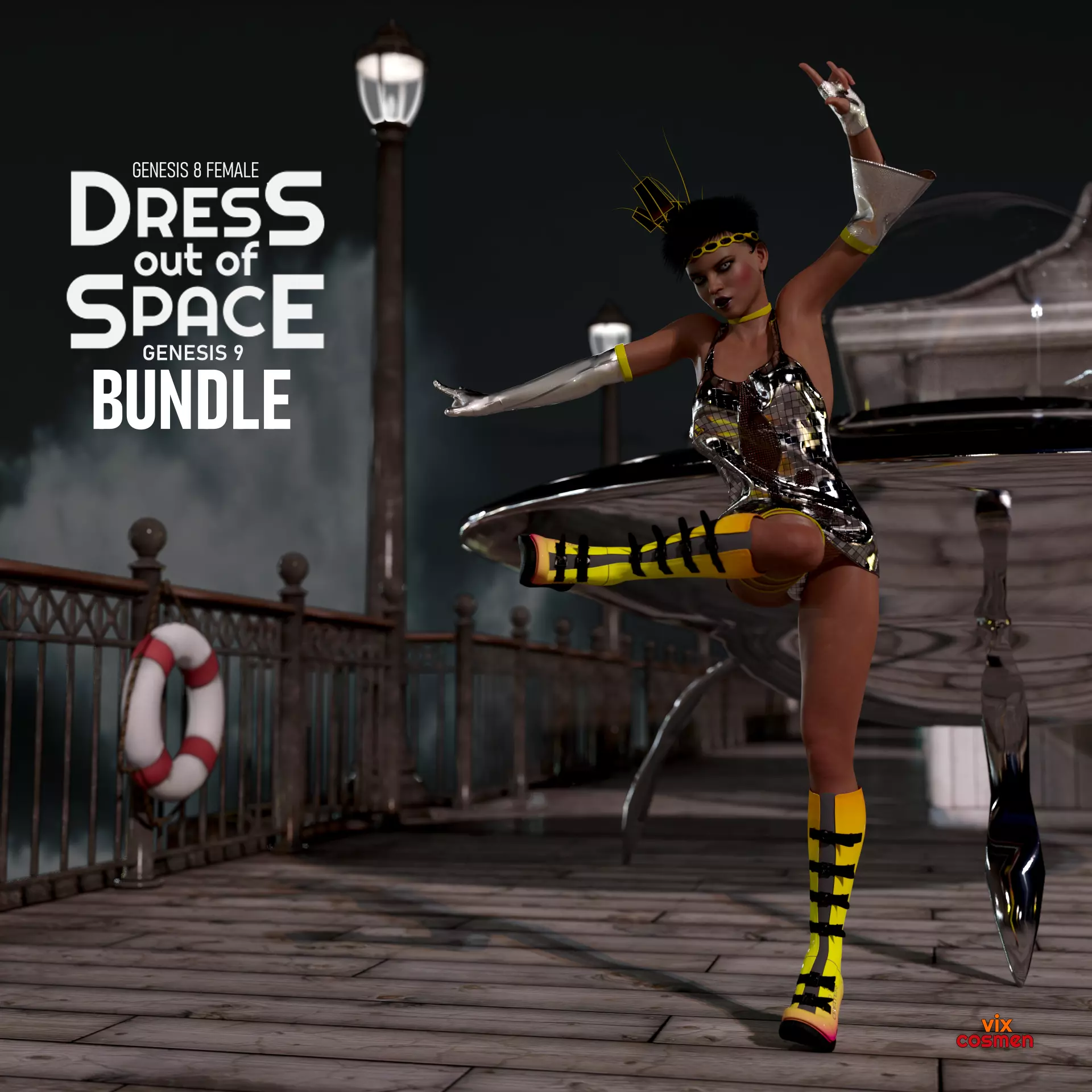 Dress Out Of Space Bundle 3D Model Collection_0