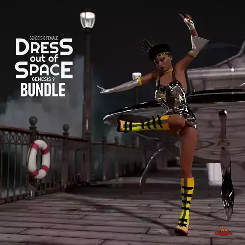 Dress Out Of Space Bundle 3D Model Collection