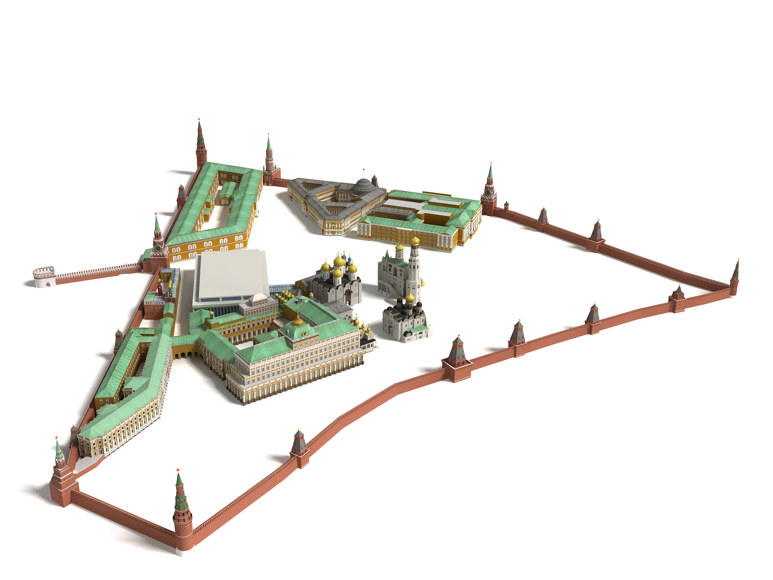 Kremlin Moscow 3D model_3