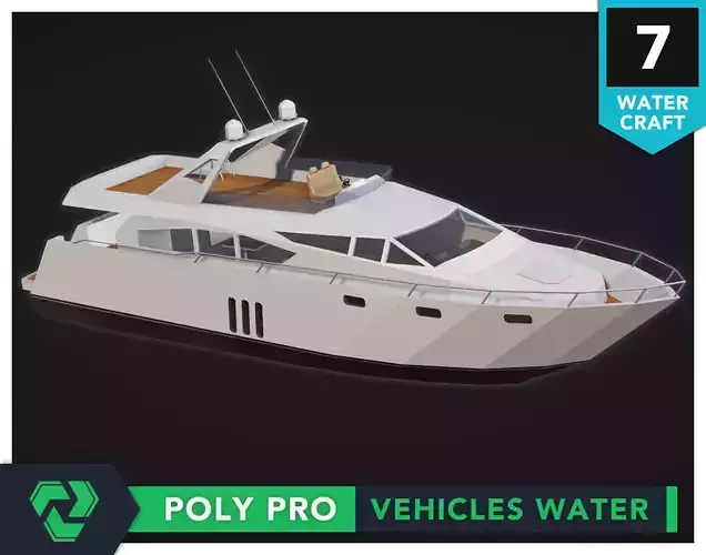 Poly Pro Vehicles Water Low-poly 3D model